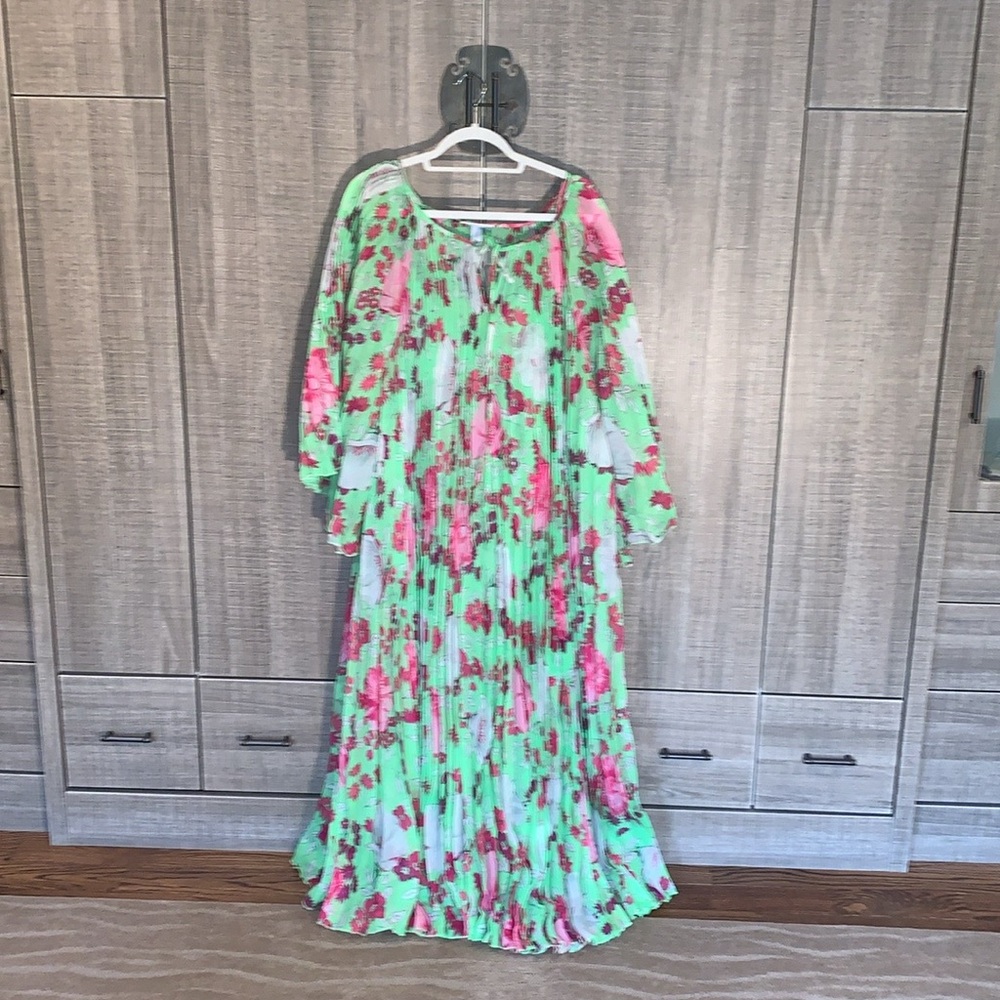 Christopher John Rogers Pleated Midi Dress - Picture 10 of 16